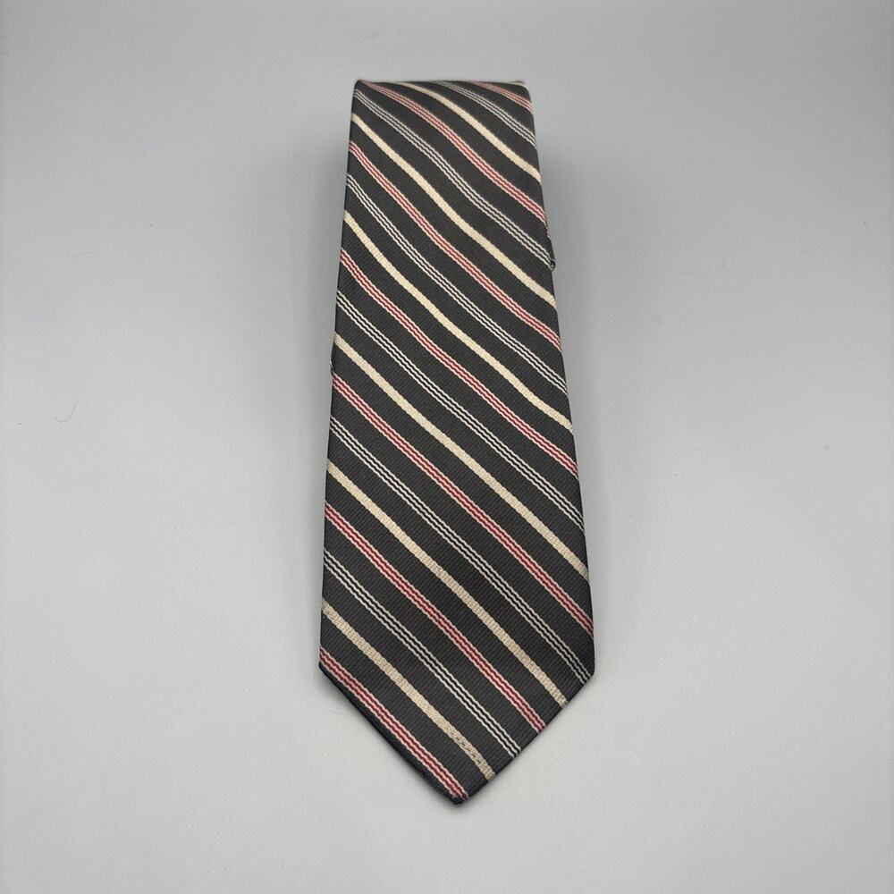 Vintage LANVIN PARIS Striped Necktie 100% Silk
